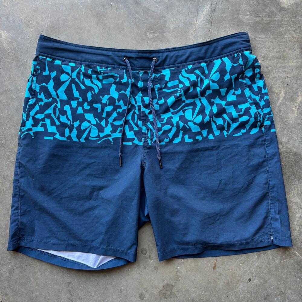 Fair Harbor Board Shorts Men’s XXL Blue The Ozone Lined Swim Trunks Drawstring